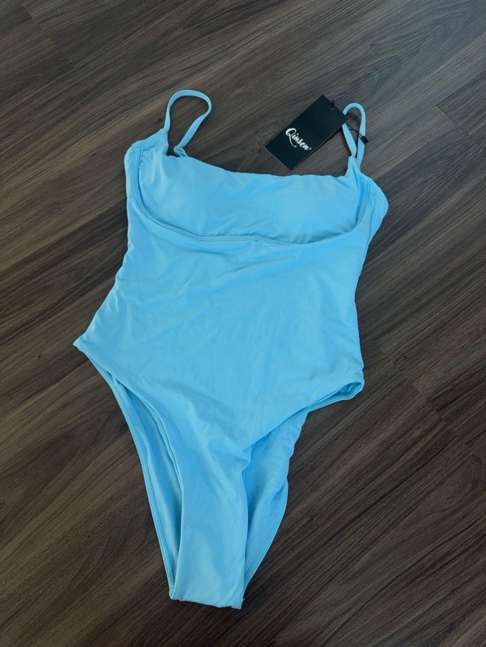 Amazon Women's One-Piece Swimsuit - Light Blue